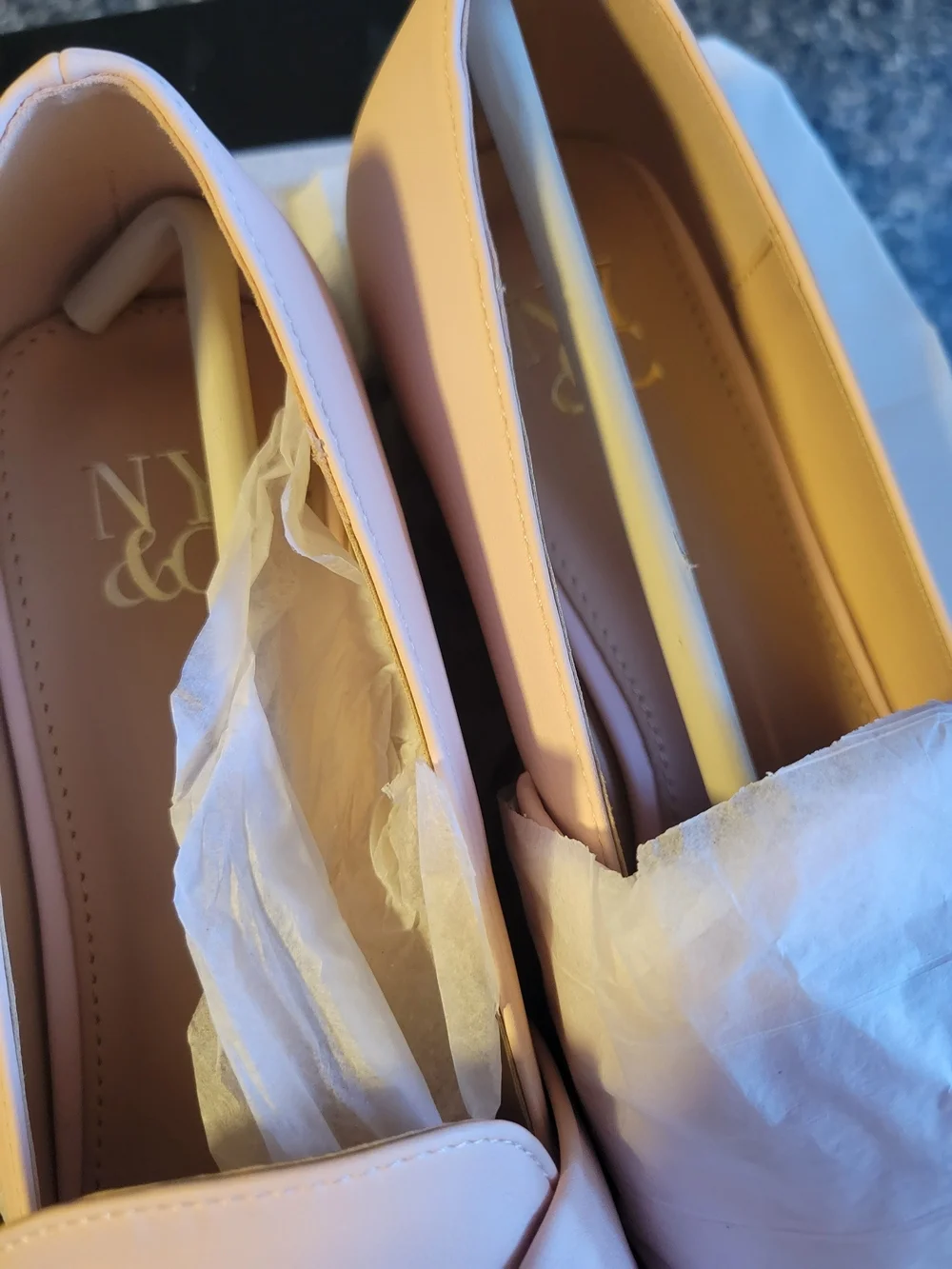 New York & Company Blush Knot Loafers